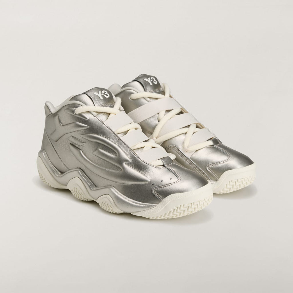 Adidas Women's Y-3 MEGABALL Trainers - Silver Metallic / Silver Metallic / Off White - Image 4