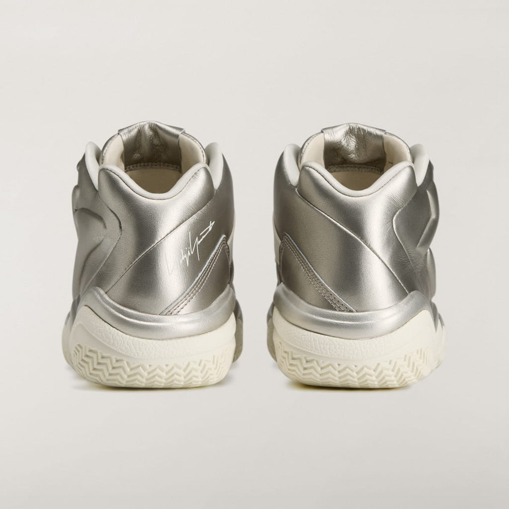 Adidas Men's Y-3 MEGABALL Trainers - Silver Metallic / Silver Metallic / Off White - Image 5