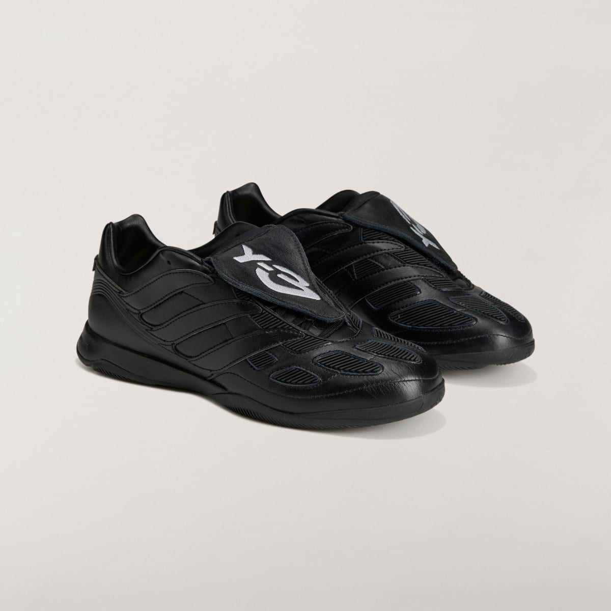Adidas Women's Y-3 PREDATOR PRECISION Sneakers - Black / Black / Off White - Image 4