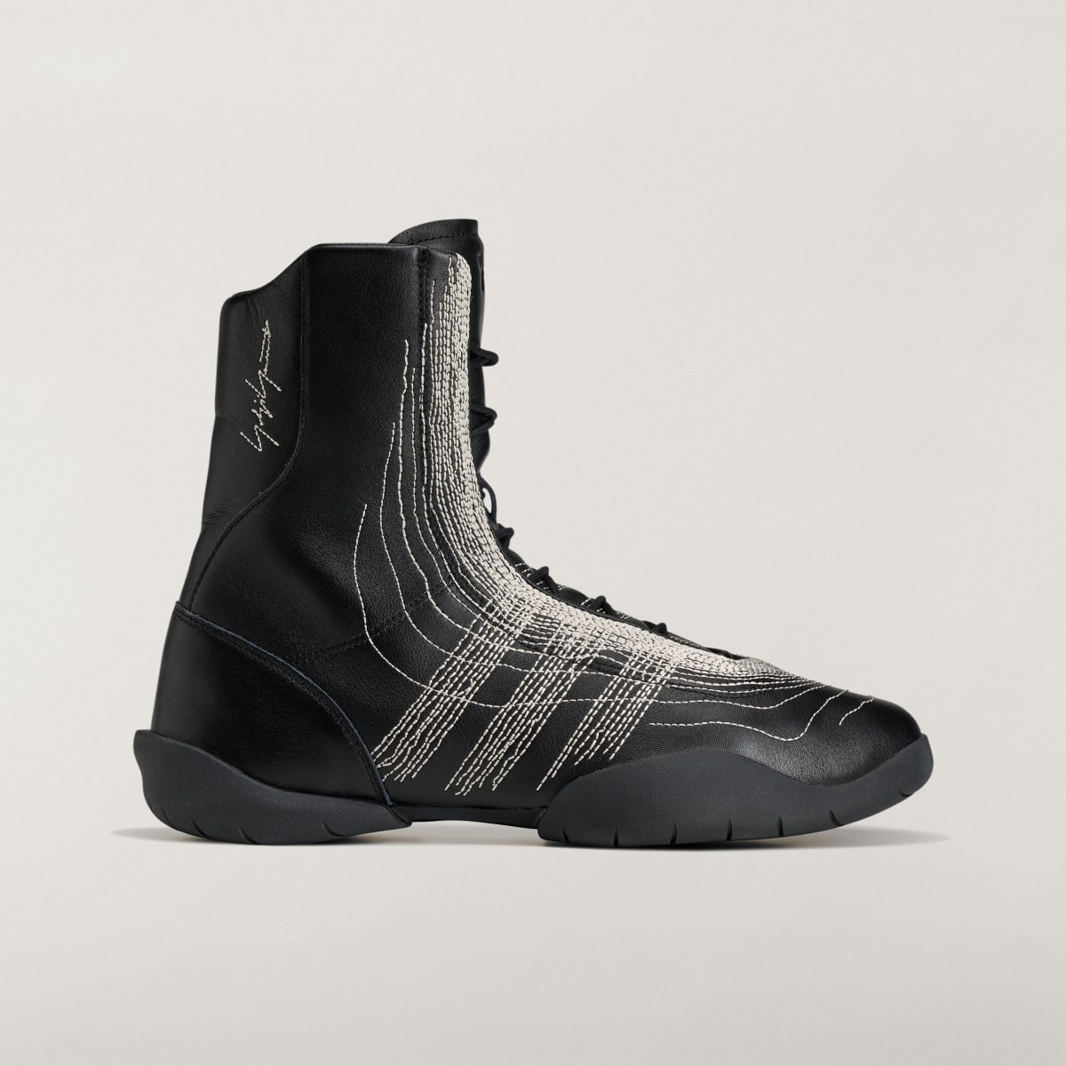 Adidas Women's Y-3 REGU HI Shoes - Black / Black / Alumina - Image 1