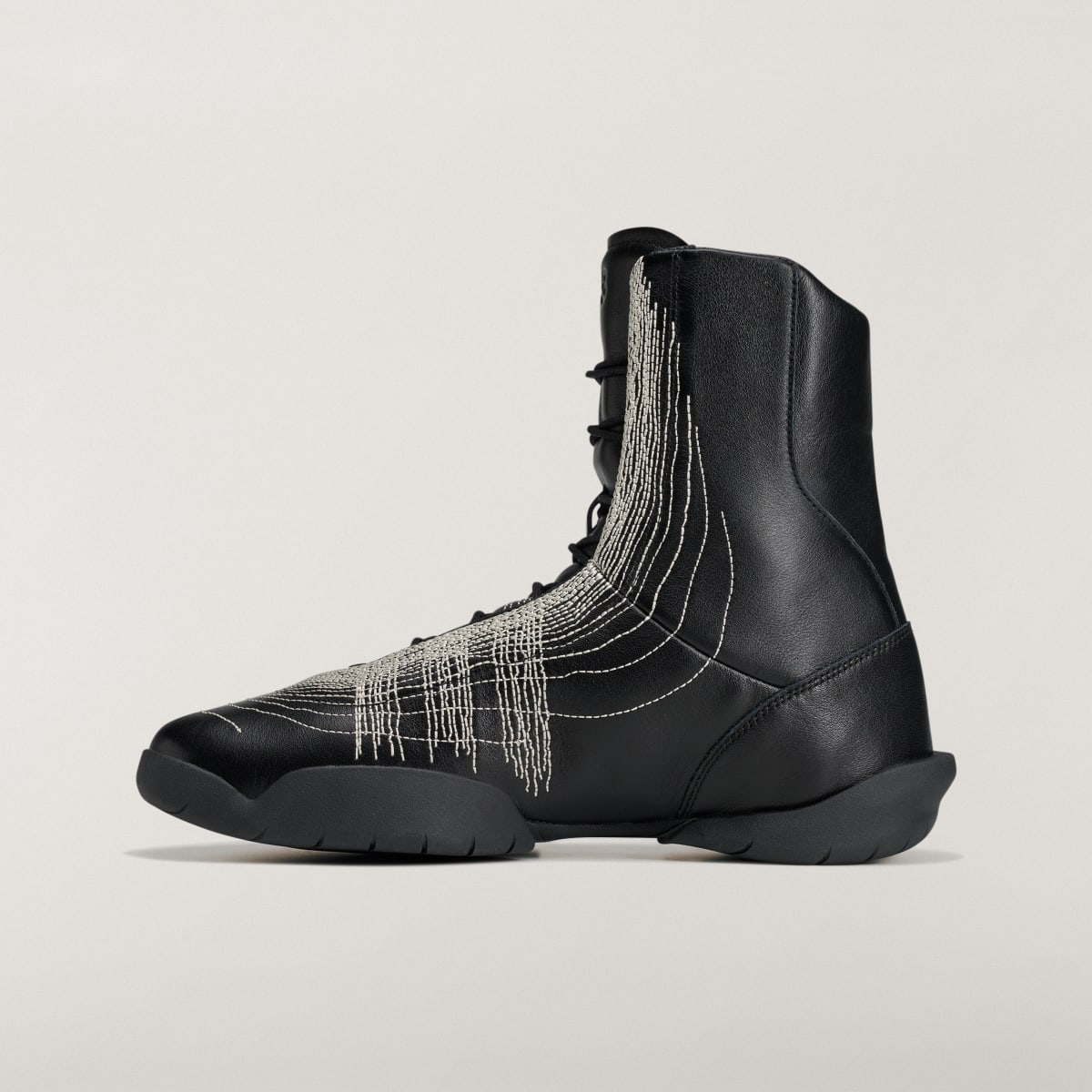 Adidas Men's Y-3 REGU HI Shoes - Black / Black / Alumina - Image 7
