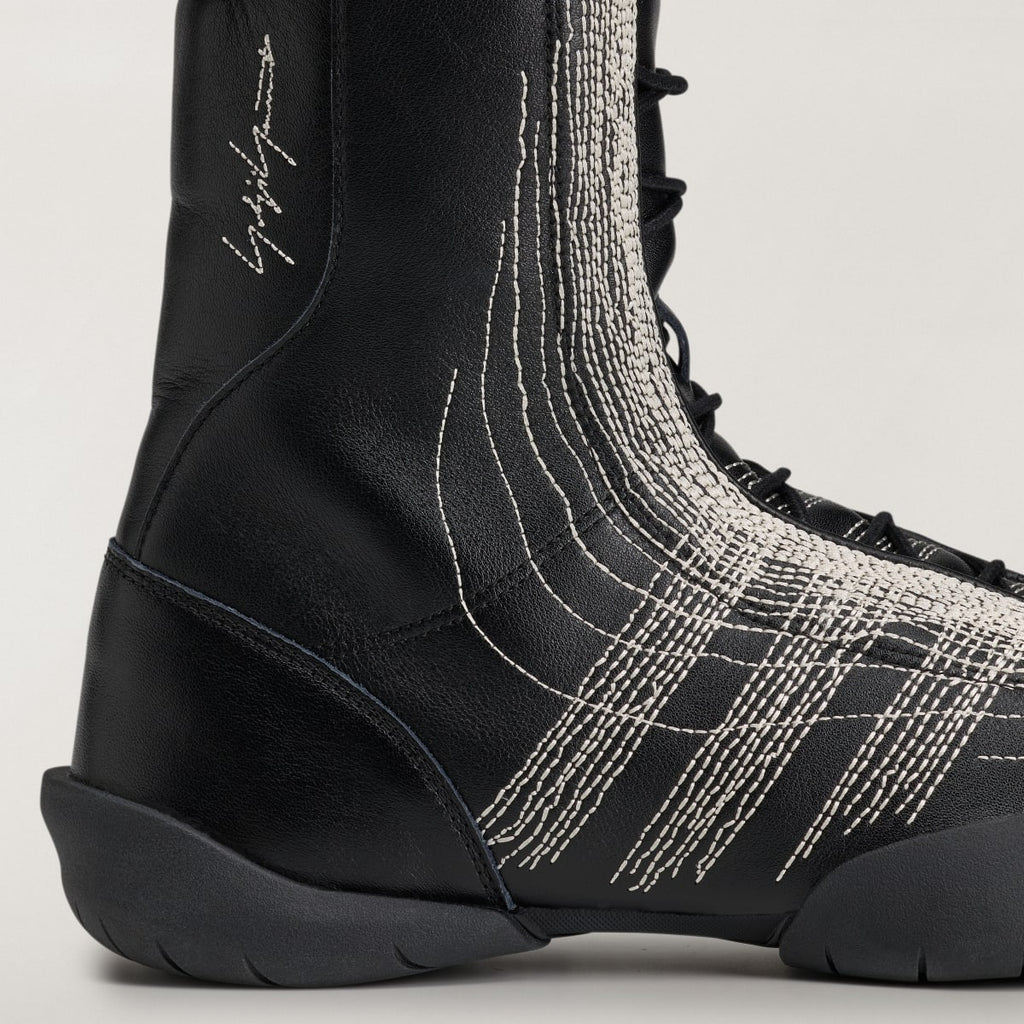 Adidas Men's Y-3 REGU HI Shoes - Black / Black / Alumina - Image 8