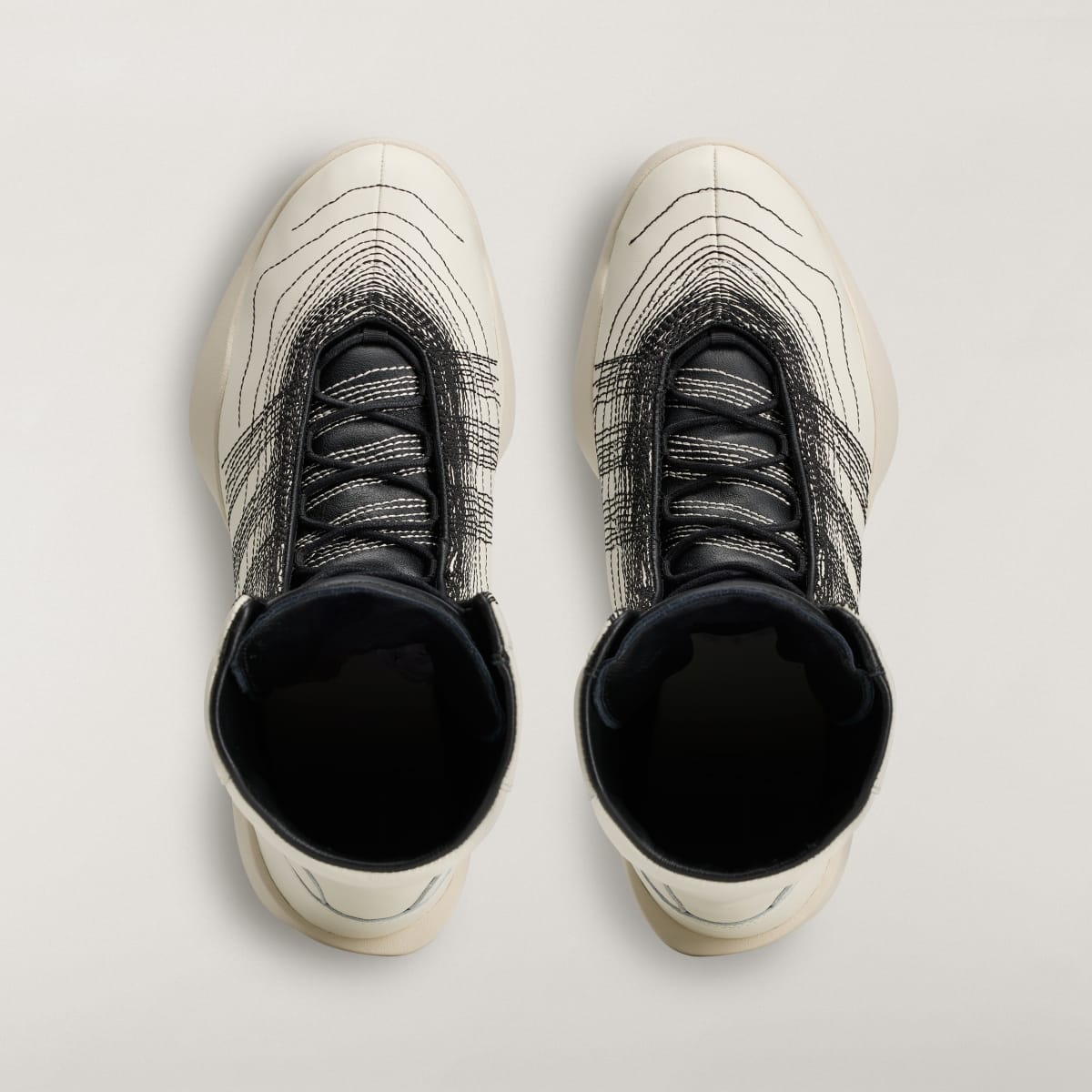 Adidas Women's Y-3 REGU HI Shoes - Off White / Black / Alumina - Image 3
