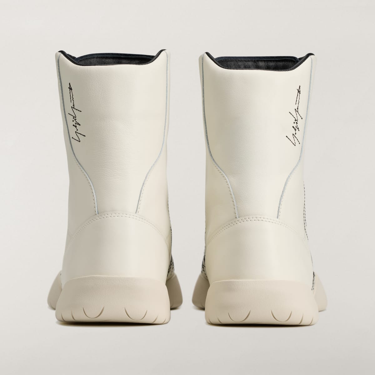 Adidas Women's Y-3 REGU HI Shoes - Off White / Black / Alumina - Image 6