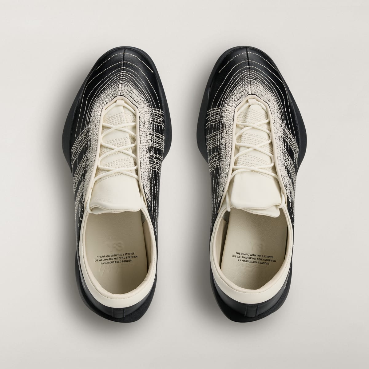 Adidas Men's Y-3 REGU Sneakers - Black / Alumina / Off White - Image 3