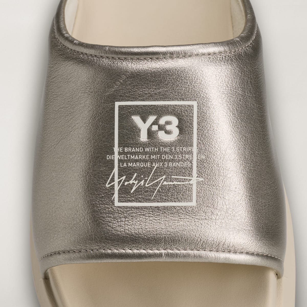 Adidas Men's Y-3 SLIDE SHOES - Silver Metallic / Silver Metallic / Alumina - Image 7