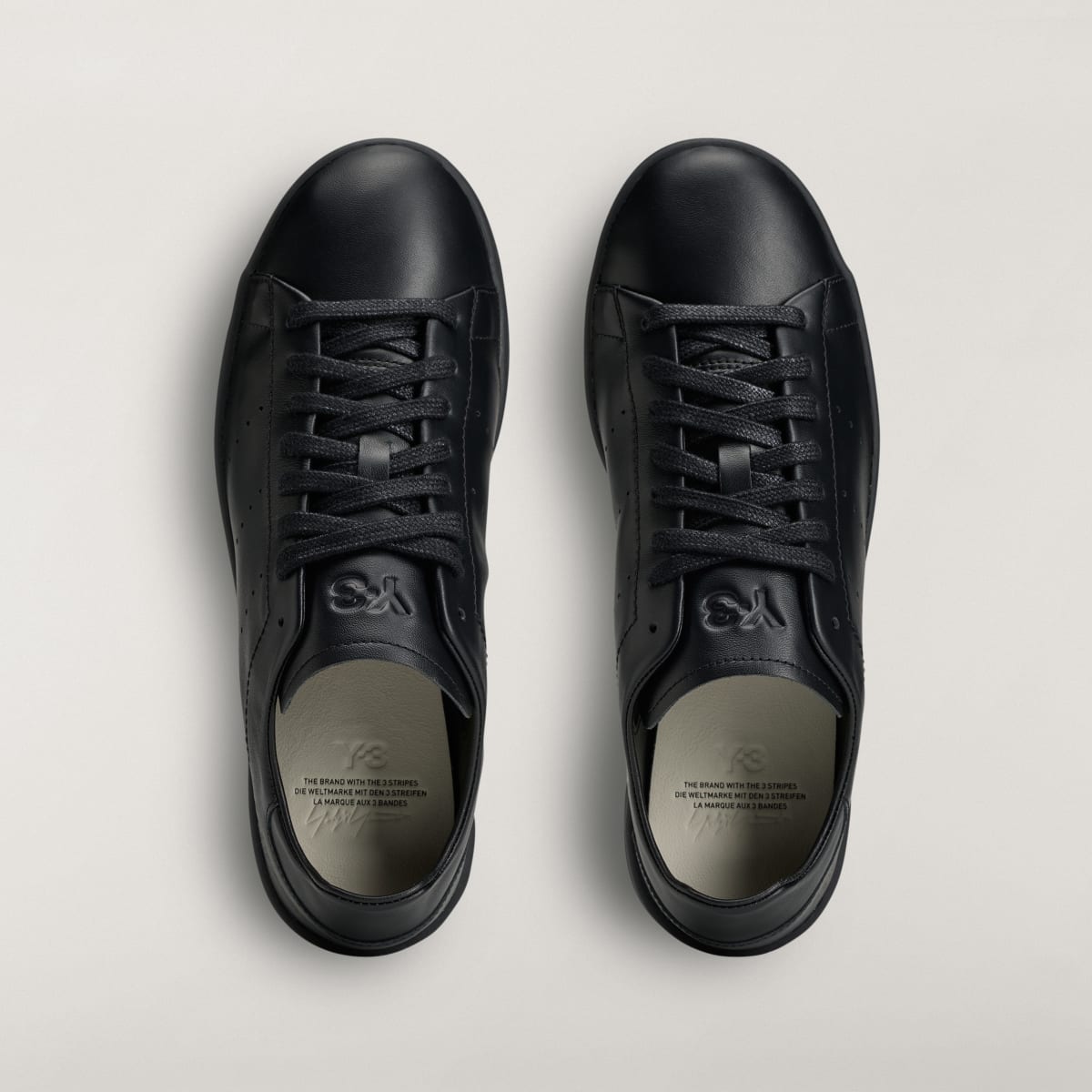 Adidas Men's Y-3 STAN SMITH Trainers - Black / Black / Black - Image 2