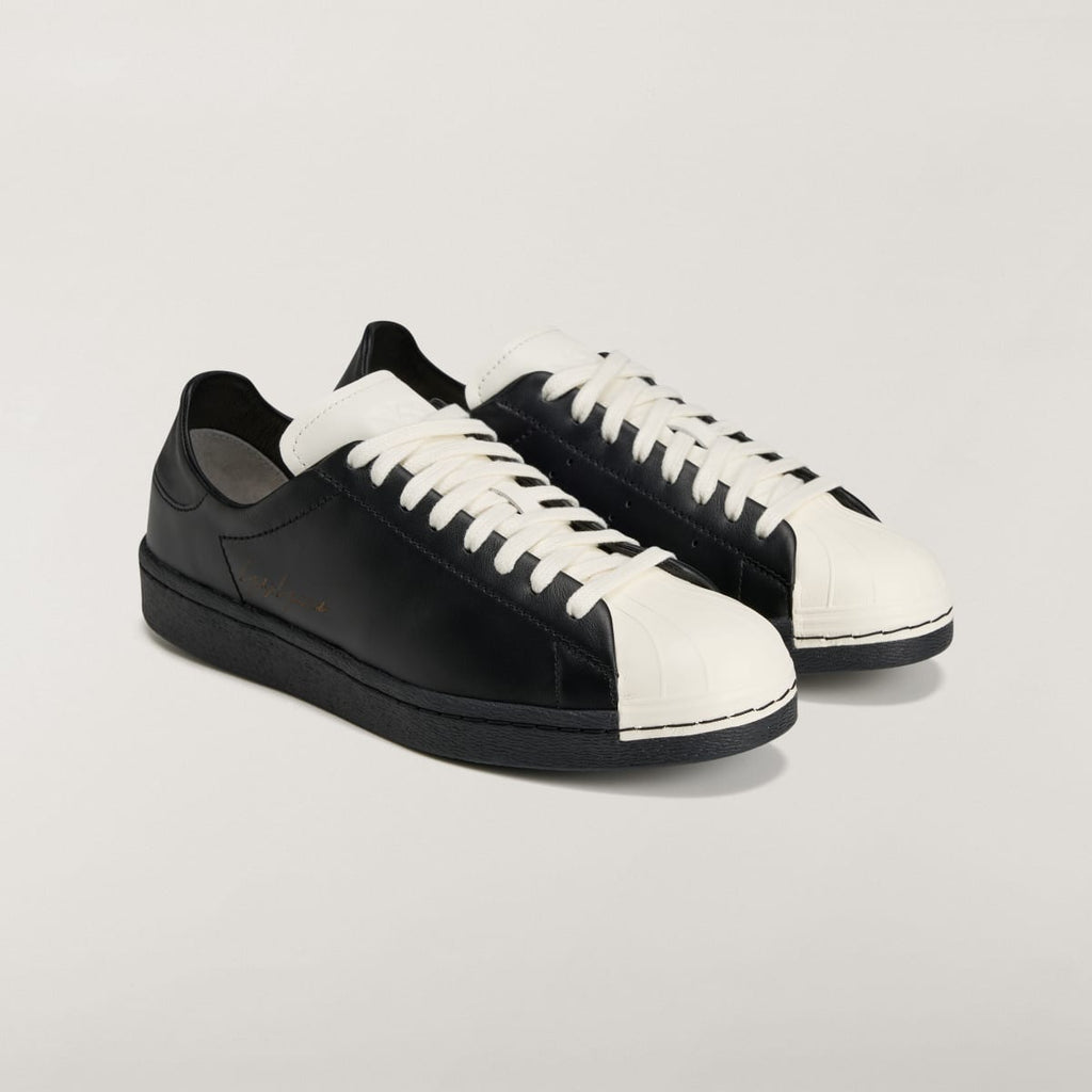 Adidas Men's Y-3 SUPERSTAR Sneakers - Black / Black / Off White - Image 4