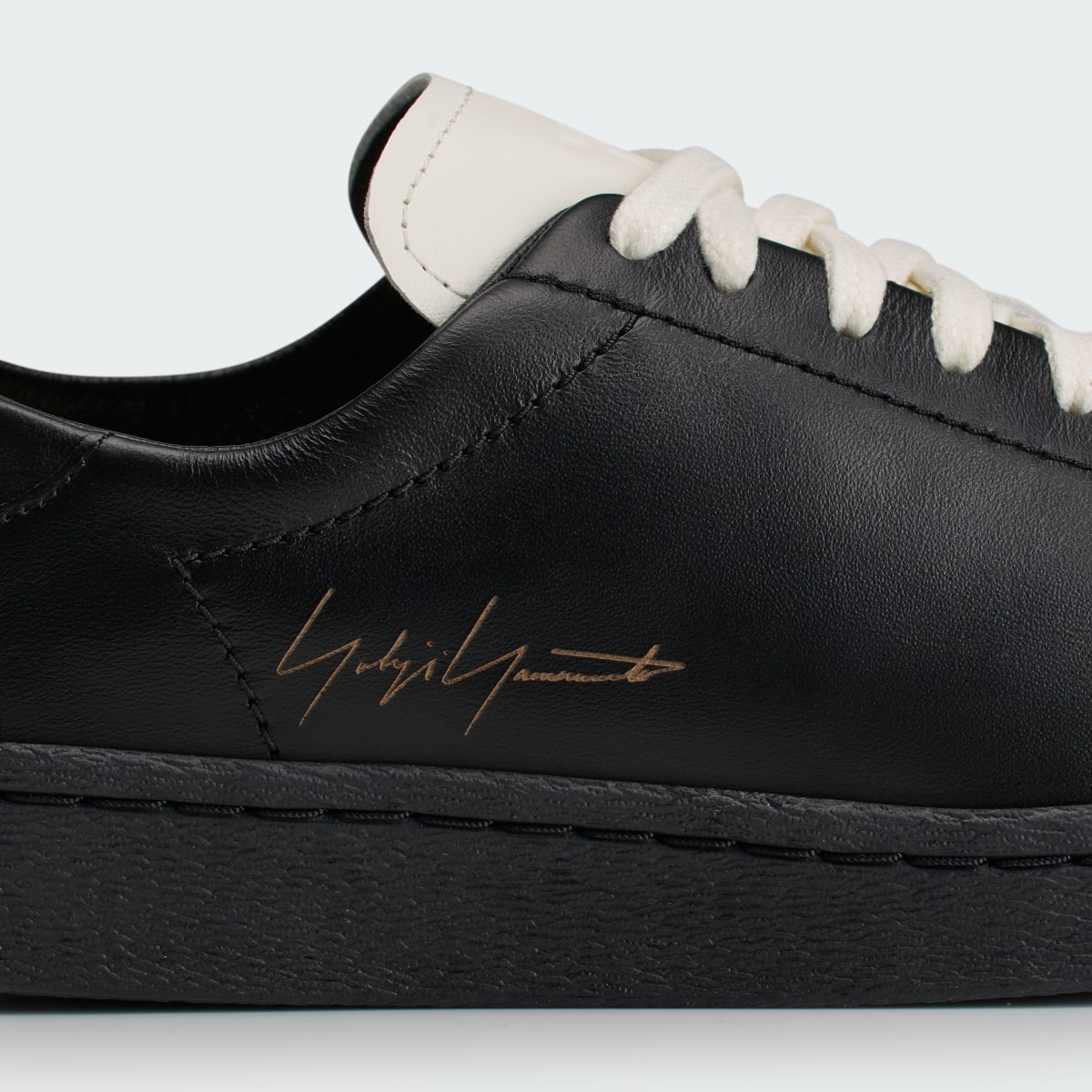 Adidas Men's Y-3 SUPERSTAR Sneakers - Black / Black / Off White - Image 7