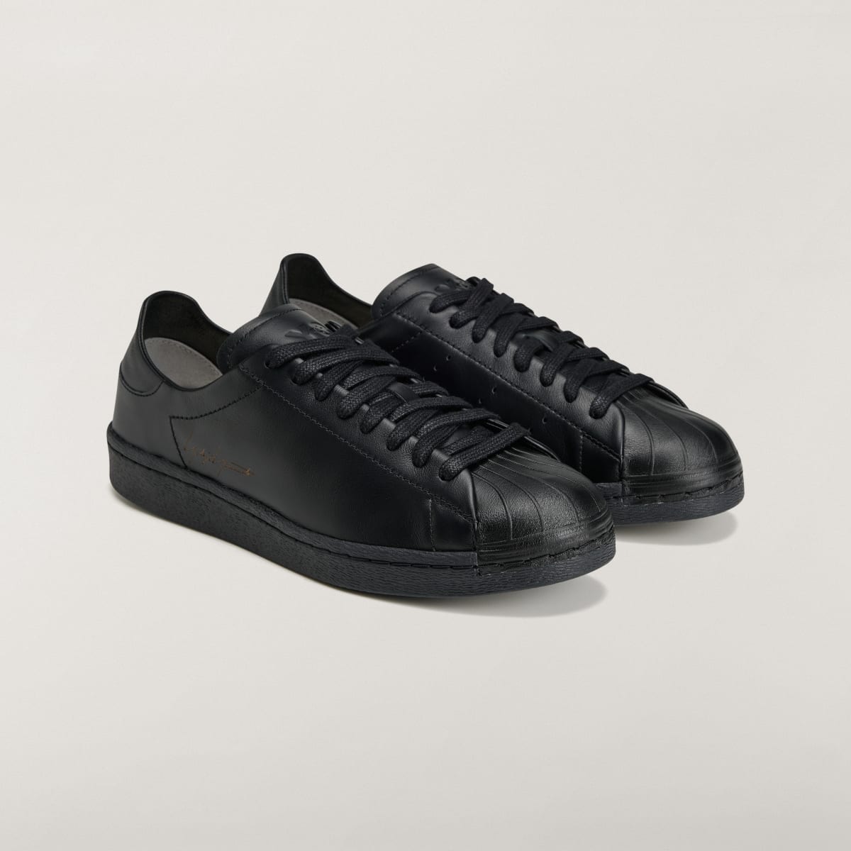 Adidas Men's Y-3 SUPERSTAR Sneakers - Black / Black / Black - Image 4