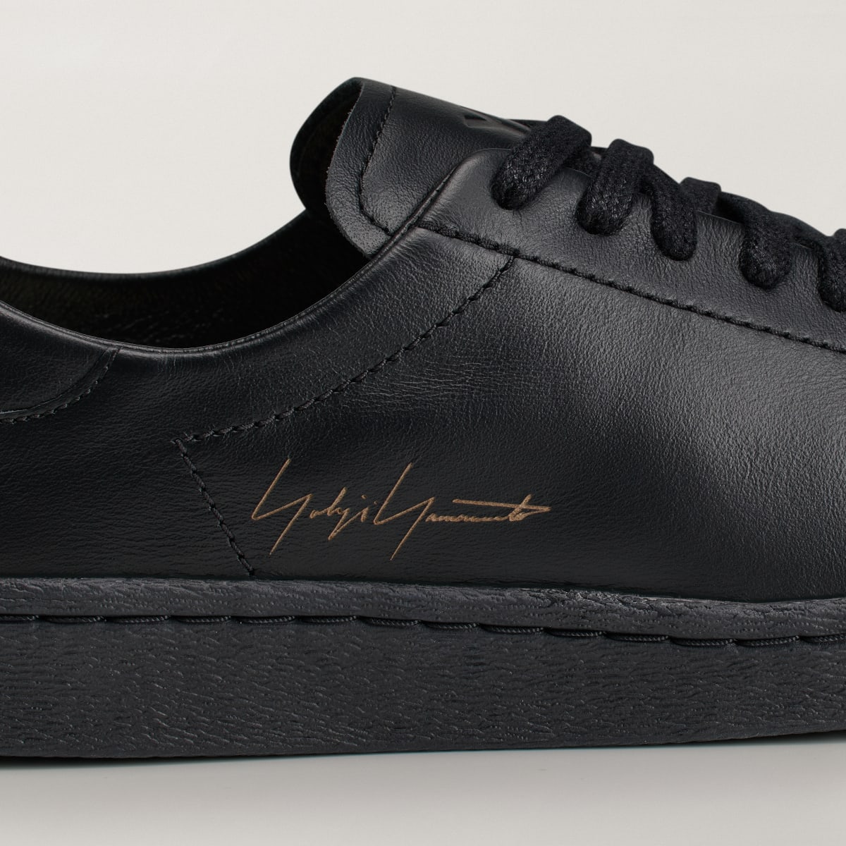 Adidas Men's Y-3 SUPERSTAR Sneakers - Black / Black / Black - Image 7