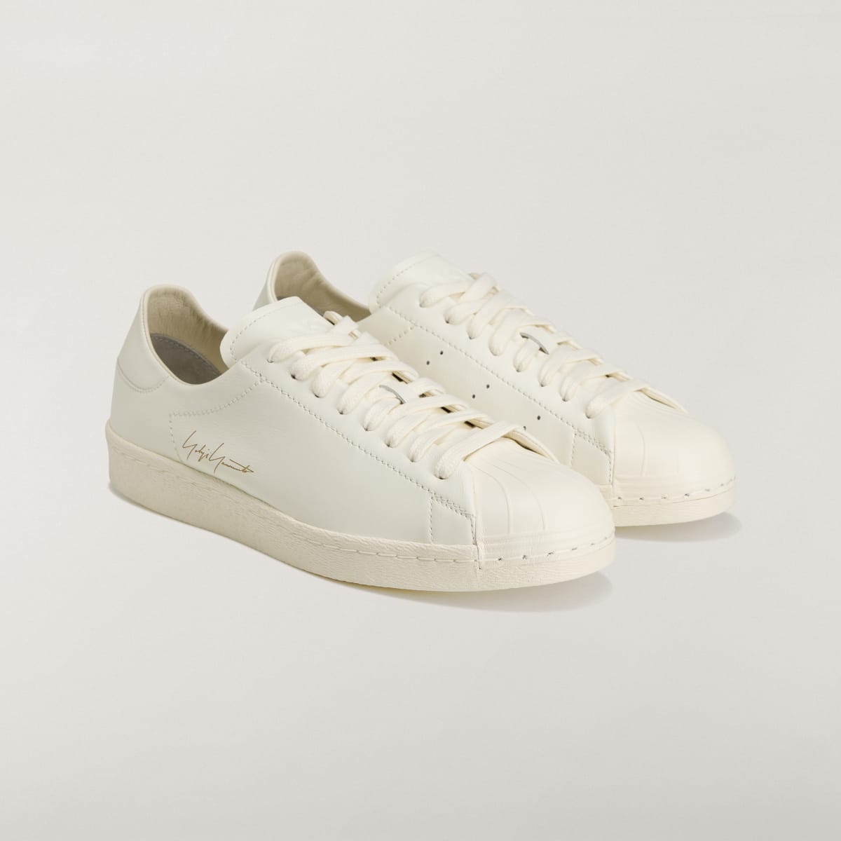 Adidas Women's Y-3 SUPERSTAR Sneakers - Off White / Off White / Off White - Image 4