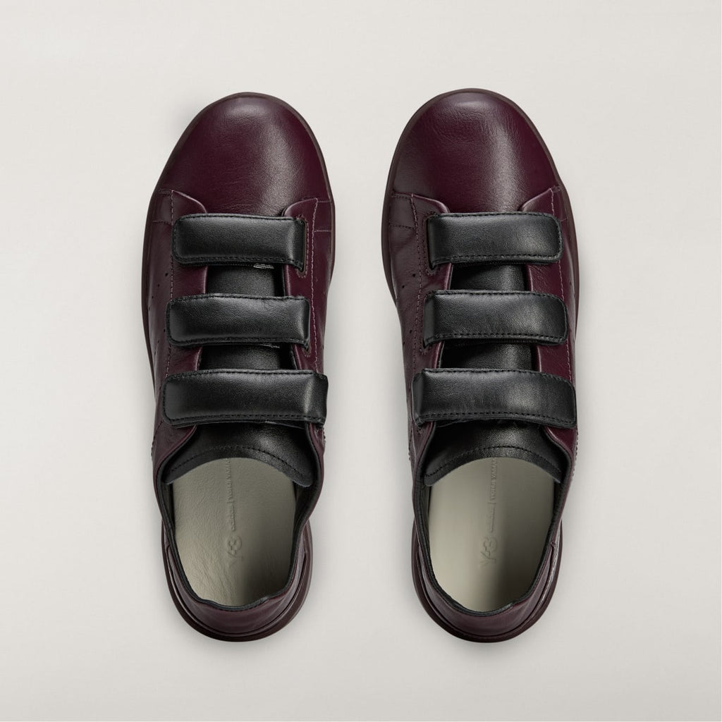 Adidas Women's Y-3 Stan Smith Hook-And-Loop - Shadow Maroon / Shadow Maroon / Black - Image 2