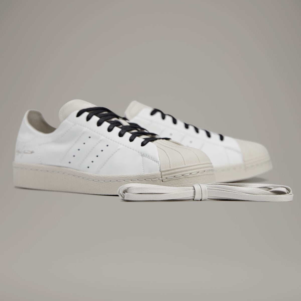 Adidas Men's Y-3 Superstar - Core White / Talc / Black - Image 8