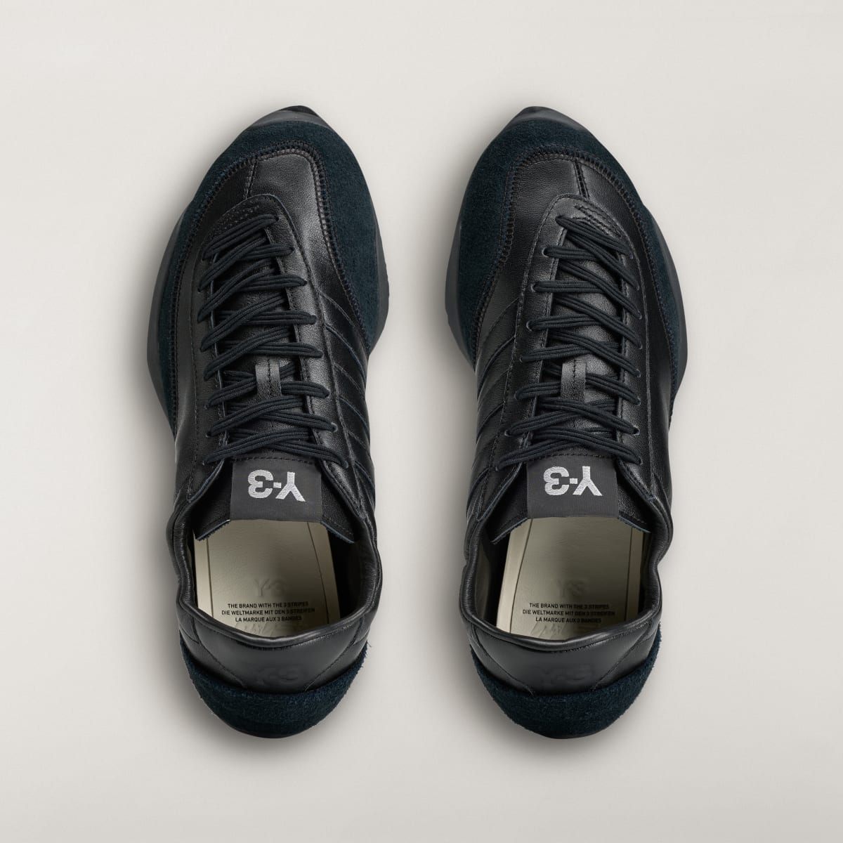 Adidas Women's Y-3 TOKYO WARPED Shoes - Black / Black / Black - Image 3