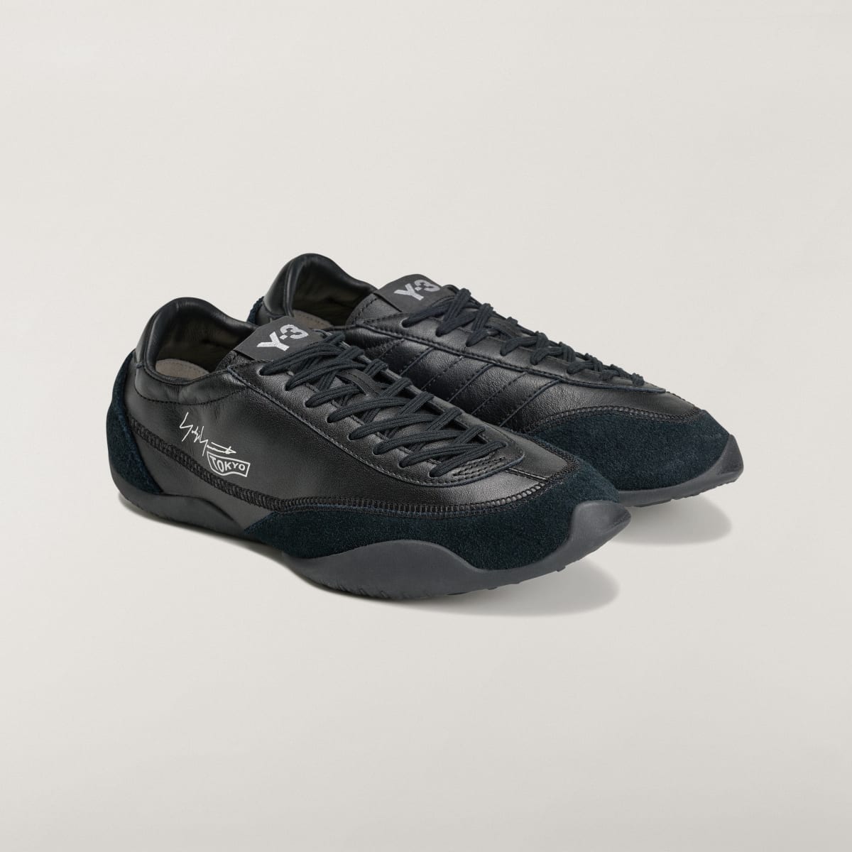 Adidas Women's Y-3 TOKYO WARPED Shoes - Black / Black / Black - Image 5