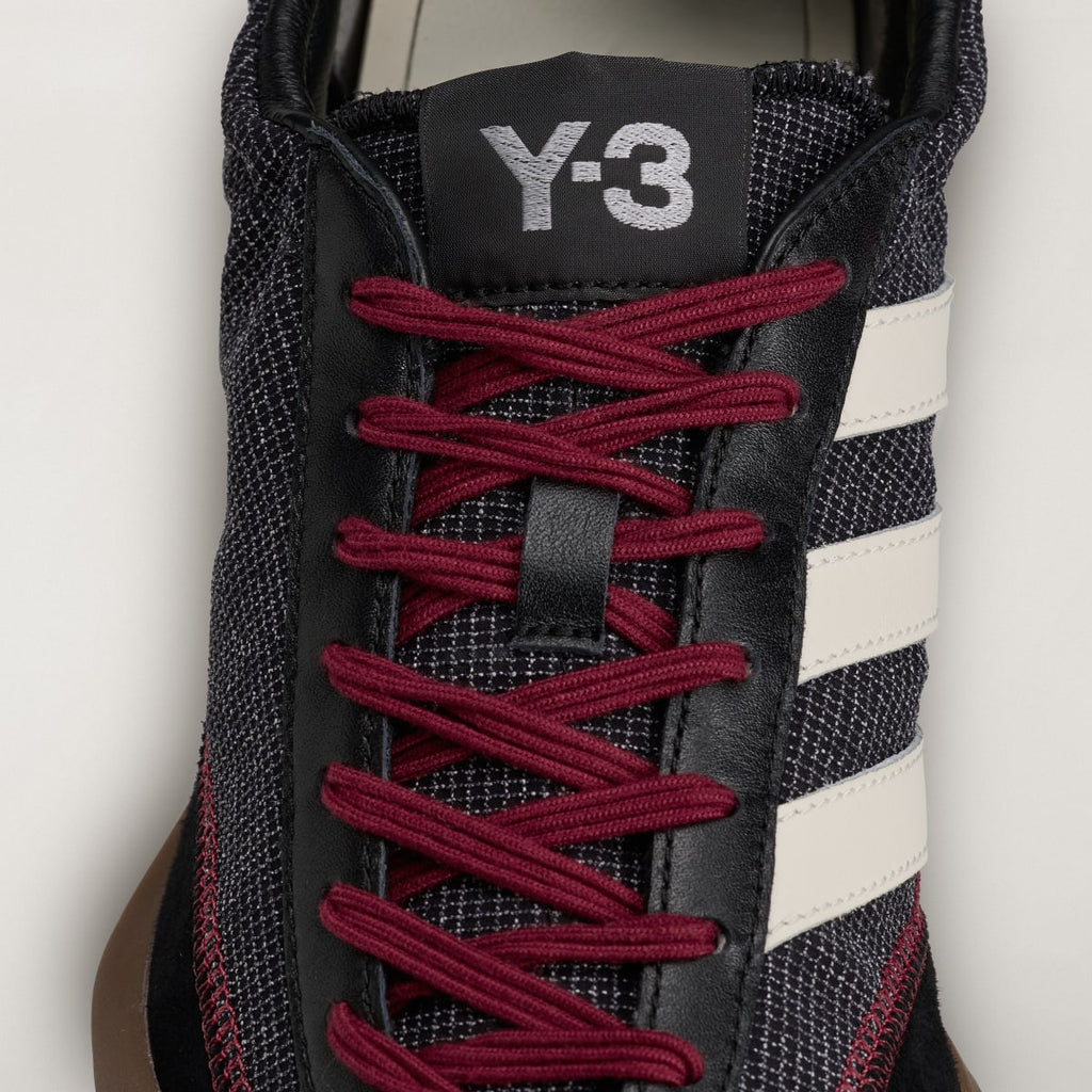 Adidas Women's Y-3 TOKYO WARPED Shoes - Black / Active Maroon / Gum - Image 9