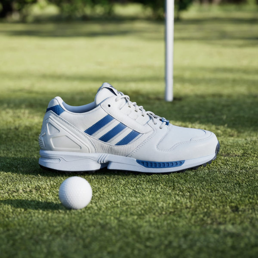 Adidas Men's ZX 8000 SPIKELESS GOLF SHOES - Off White / Dusky Petrol / Crystal Sky - Image 3