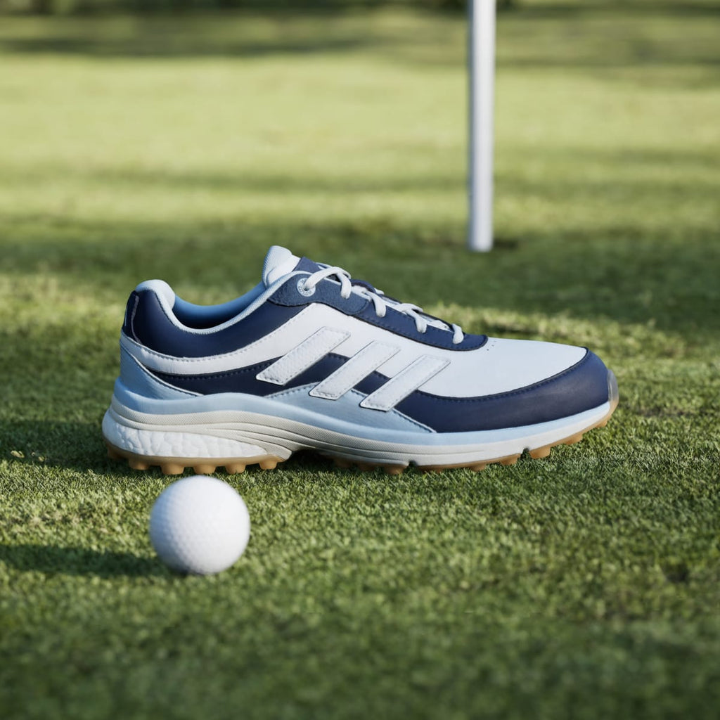 Adidas Women's Zoysia Spikeless Golf Shoes - Collegiate Navy / Cloud White / Crystal Sky - Image 3
