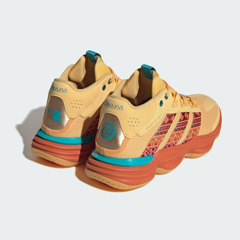 Adidas Women's adidas Disney Princess Court Stabil Indoor Shoes - Orange / Orange / Cloud White - Image 2