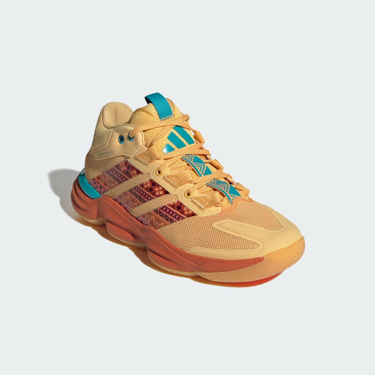 Adidas Women's adidas Disney Princess Court Stabil Indoor Shoes - Orange / Orange / Cloud White - Image 5