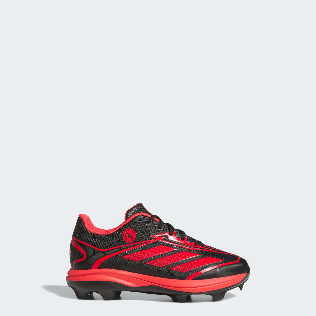 Adidas Kids' adidas Marvel Adizero Electric 2.0 TPU Kids Miles Morales Boots - Core Black / Semi Lucid Red / Semi Lucid Red - Image 1
