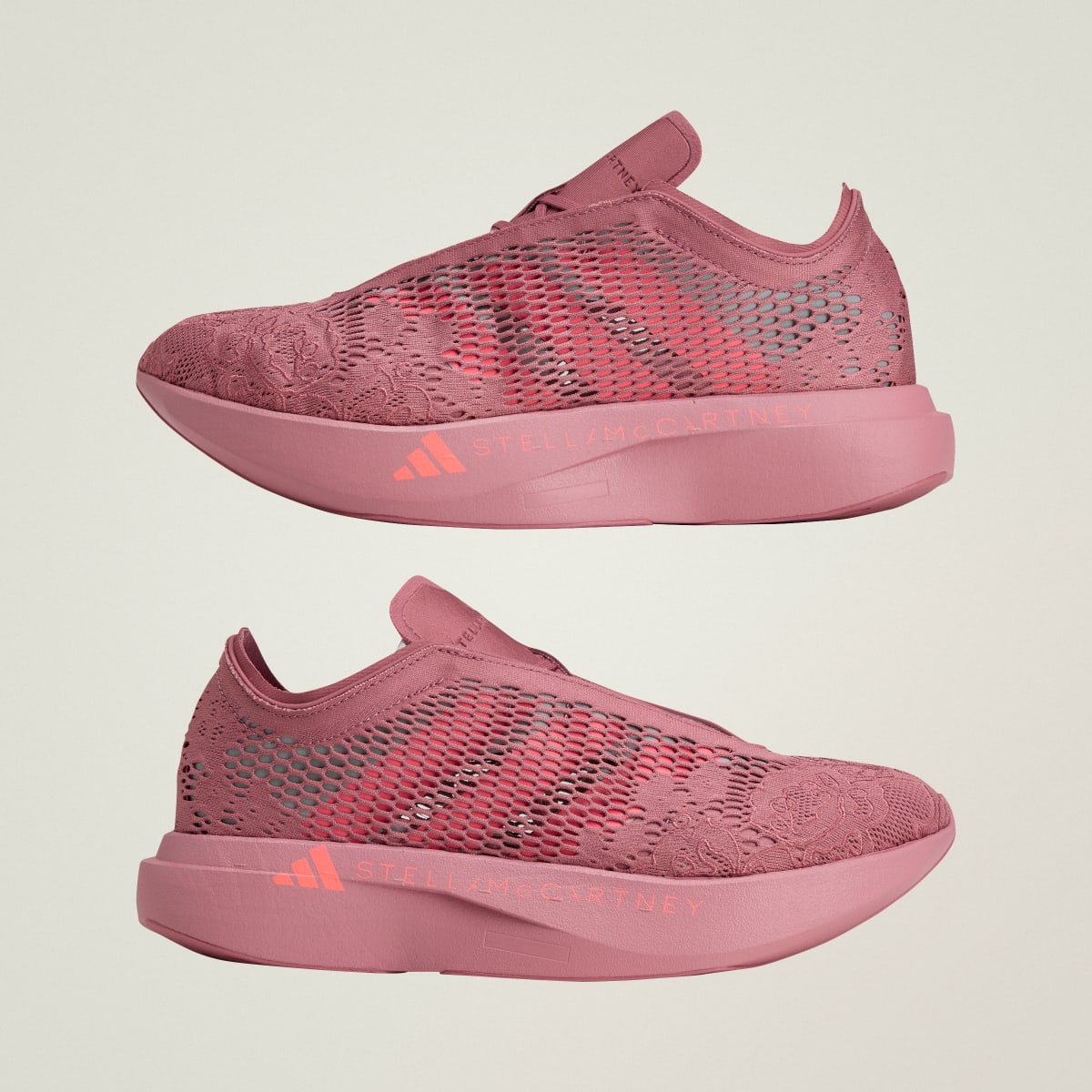 Adidas Women's adidas by Stella McCartney ADIZERO EVO SL Shoes - Preloved Crimson / Solar Turbo / Reflective Silver - Image 10