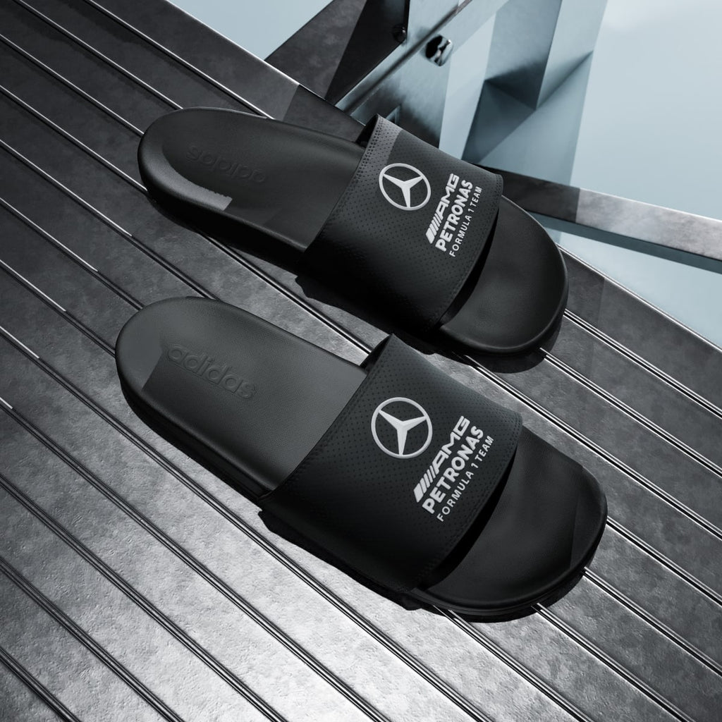 Adidas Women's adilette Comfort MER Slides - Core Black / Core Black / Cloud White - Image 8