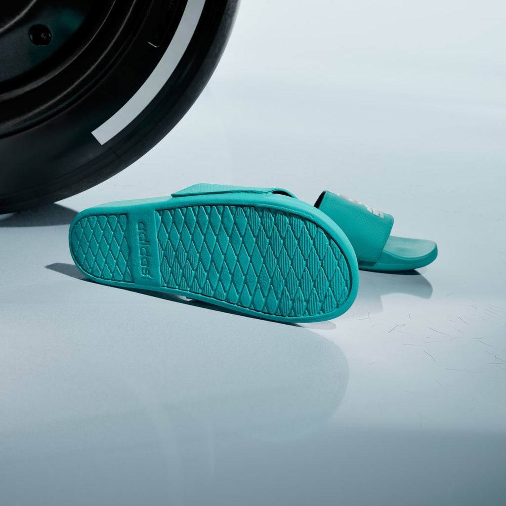Adidas Women's adilette Comfort MER Slides - Semi Mint Rush / Semi Mint Rush / Cloud White - Image 4